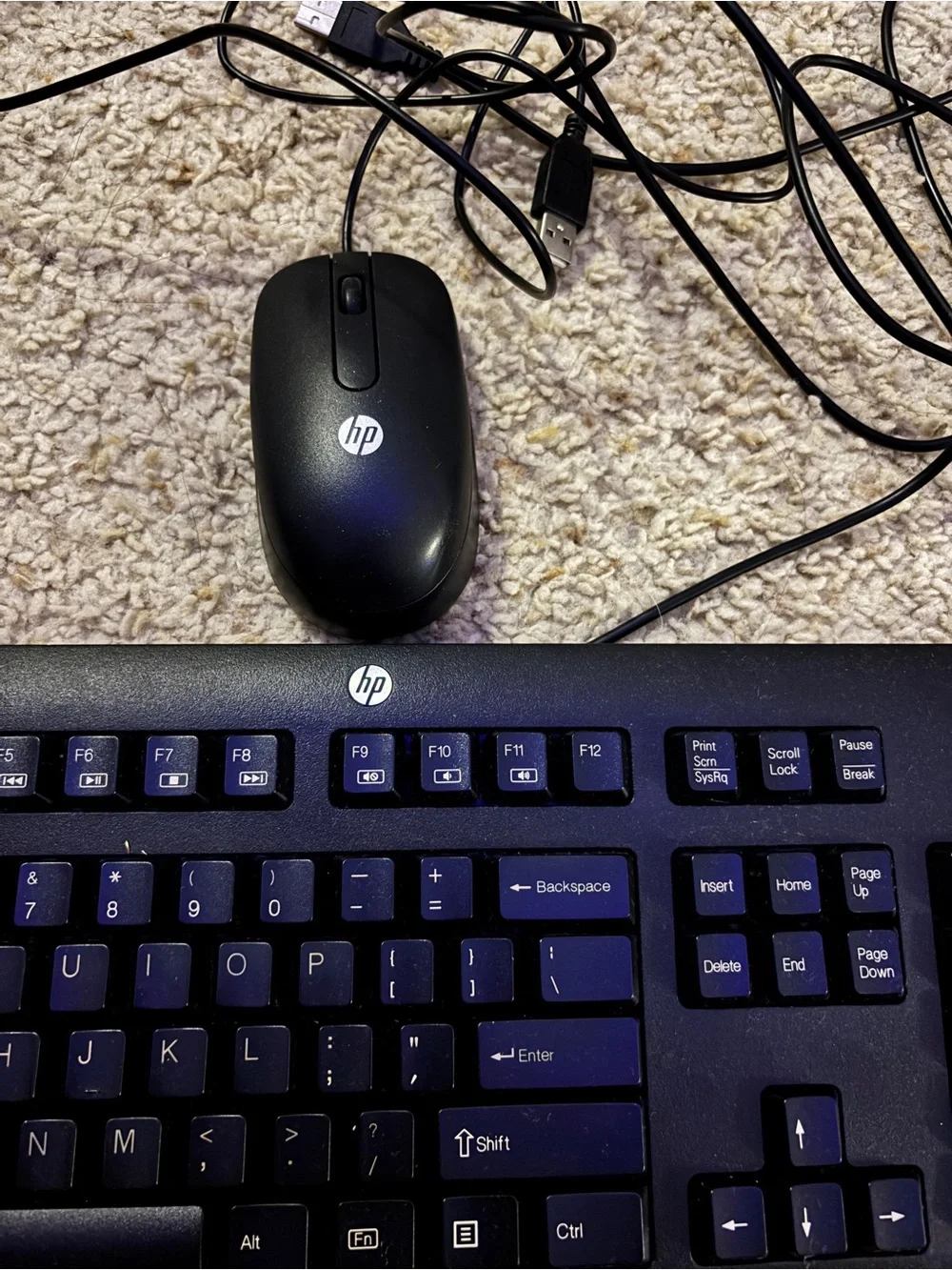 HP Keyboard and Mouse Combo in Black